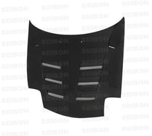 Load image into Gallery viewer, Seibon 93-02 Mazda RX7 FD3S TS Style Carbon Fiber Hood - HD9396MZRX7-TS