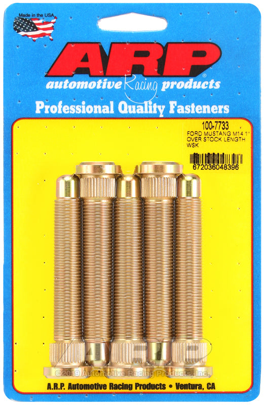 ARP 2015 Ford Mustang M14 1in Over Stock Length Wheel Stud Kit - 100-7733