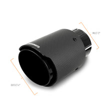 Load image into Gallery viewer, Mishimoto Carbon Fiber Muffler Tip 3in Inlet 4in Outlet Black - MMEXH-TIP-CF3BK