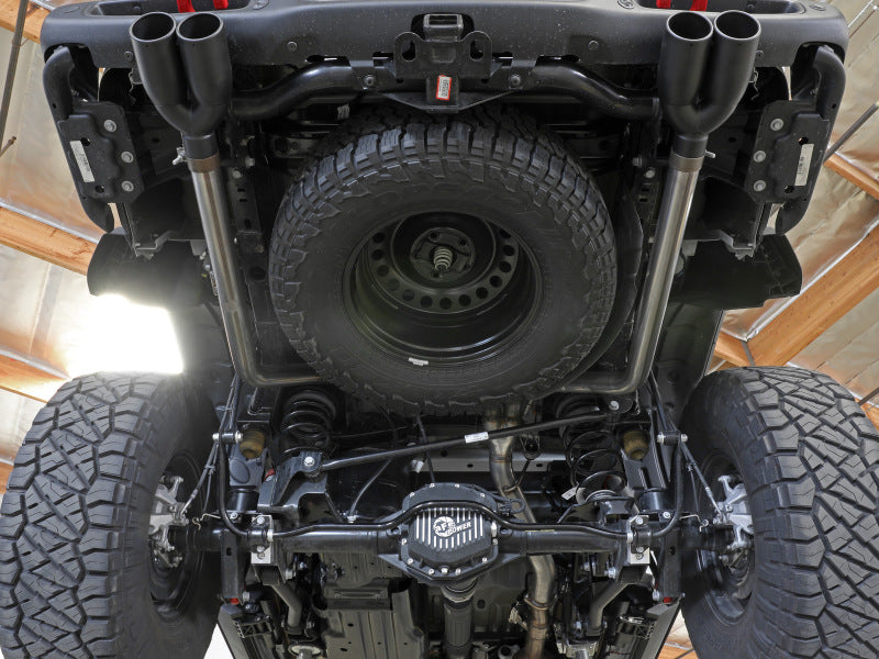 aFe Vulcan Series 3in 304SS DPF-Back 21 Jeep Gladiator V6-3.0L (td) Dual Black Tip - 49-38095-B