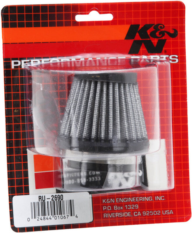 K&N Filter Universal Rubber Filter 1 3/4 inch Flange 3 inch Base 2 inch Top 2.5 inch Height - RU-2690