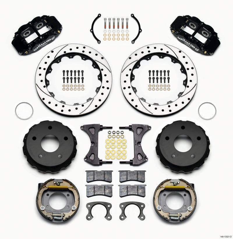Wilwood Narrow Superlite 4R Rear P-Brk Kit 12.88in Drilled Small Ford 2.36in Off Bronco 5 x 5.50 - 140-13321-D