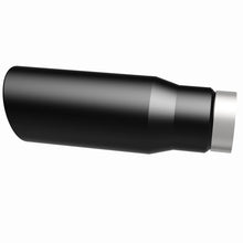 Load image into Gallery viewer, MagnaFlow Tip Stainless Black Coated Single Wall Round Single Outlet 5in Dia 3.5in Inlet 14.5in L - 35237