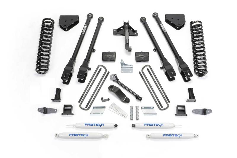 Fabtech 08-10 Ford F450/550 4WD 6in 4Link Sys w/Coils & Perf Shks - K2054