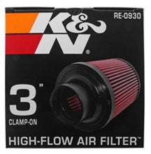 Load image into Gallery viewer, K&amp;N Universal Rubber Filter - Round Tapered 6in Base OD x 3in Flange ID x 6in H - RE-0930