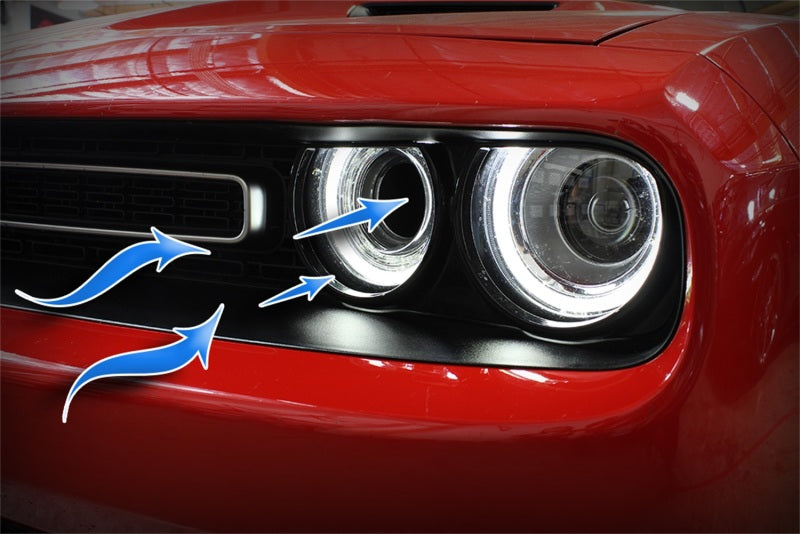 aFe Dynamic Air Scoop 2015 Dodge Challenger V6-3.6 / V8-5.7/6.4L HEMI - BLK - 54-72203-S