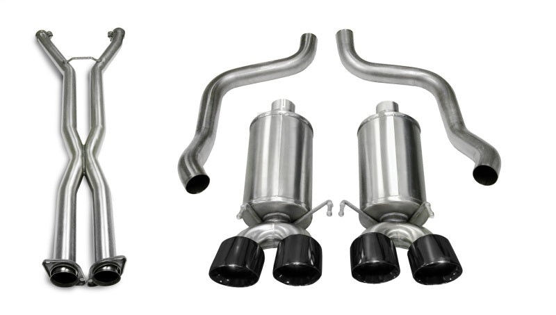Corsa 05-08 Chevrolet Corvette (C6) 2.5in Xtreme Cat-Back Exhaust - 3.5in Black Twin Tips - 14469CB4BLK