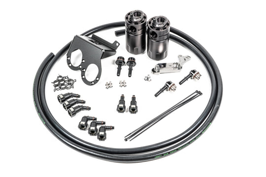 Radium Engineering Dual Catch Can Kit 17-19 Corvette LT1 w/ Dry Sump Fluid Lock - 20-1286-FL
