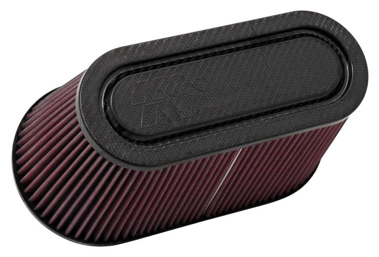 K&N Filter Univ Air Filter Carb Fib T/B 3-1/2in FLG OD / 12x6in B / 9-15/16x3-15/16in T / 6in H - RP-5182
