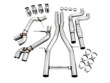 Load image into Gallery viewer, AWE Tuning 16-19 Chevy Camaro SS Resonated Cat-Back Exhaust -Track Edition (Quad Chrome Silver Tips) - 3015-42090