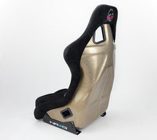 Load image into Gallery viewer, NRG FRP Bucket Seat ULTRA Edition - Large (Black Alcantara/Gold Glitter Back) - FRP-302BK-ULTRA