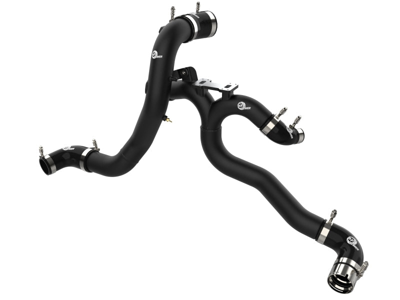 AFE 18-22 Kia Stinger V6-3.3L BladeRunner Alum Hot/Cold Charge Pipe Kit Black - 46-20504-B