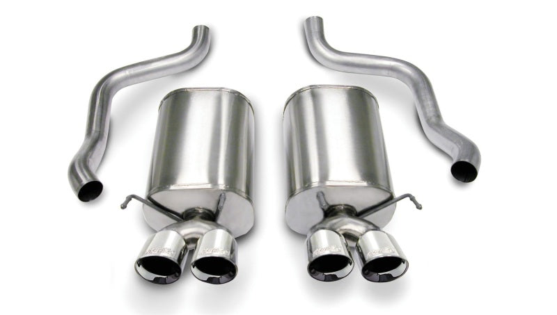 Corsa 2005-2007 Chevrolet Corvette C6 6.0L V8 Polished Sport Axle-Back Exhaust - 14169
