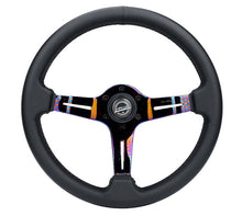 Load image into Gallery viewer, NRG Light Weight Gaming Steering Wheel - Splitz NeoChrome Silver Spokes Perforated Leather - ST-010MC-PR