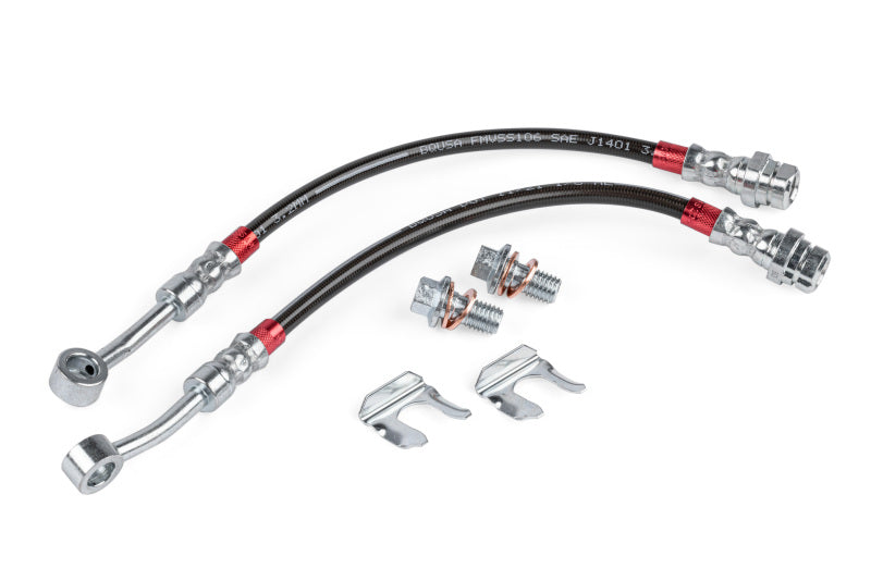 APR 17-20 Audi RS3/15-24 Volkswagen Golf R Braided Stainless Steel Brake Line Set - Rear - BRK00051