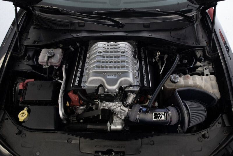 K&N 17-23 Dodge Charger/Challenger Hellcat SC 6.2L V8 DRYFLOW Performance Air Intake System - 30-2553TTK