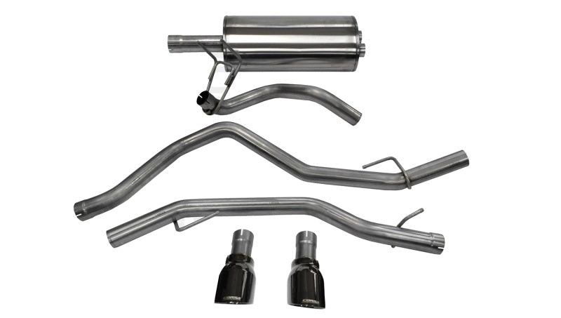 Corsa 09-18 Dodge Ram 1500 4.7L/5.7L V8 Quad/Crew Cab/Short Bed Black Dual Rear Exit Cat-Back Exhaus - 14405BLK