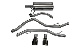 Corsa 09-18 Dodge Ram 1500 4.7L/5.7L V8 Quad/Crew Cab/Short Bed Black Dual Rear Exit Cat-Back Exhaus - 14405BLK