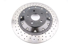 Load image into Gallery viewer, DBA 16-18 Ford Focus RS Front 5000 Series 2-Piece Drilled Rotor w/Black Hat - DBA52968BLKXD
