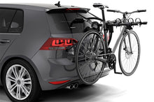 Load image into Gallery viewer, Thule Gateway Pro 3 Hanging-Style Trunk Bike Rack w/Anti-Sway Cages (Up to 3 Bikes) - Black - 900700