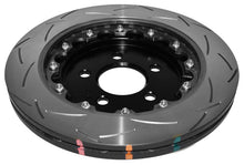Load image into Gallery viewer, DBA 15+ Ford Mustang 2.3L/5.0L Rear Slotted 5000 Series 2 Piece Rotor w/ Black Hat - DBA52165BLKS