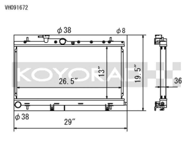 Koyo 03-07 Subaru Impreza WRX/STI (MT / w/ Filler Neck) Radiator - VH091672
