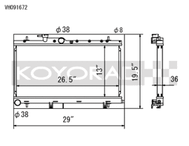 Koyo 03-07 Subaru Impreza WRX/STI (MT / w/ Filler Neck) Radiator - VH091672