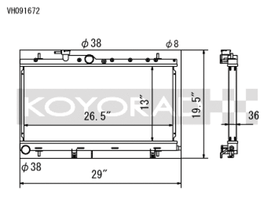 Koyo 03-07 Subaru Impreza WRX/STI (MT / w/ Filler Neck) Radiator - VH091672