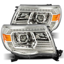 Load image into Gallery viewer, AlphaRex 05-11 Toyota Tacoma LUXX LED Projector Headlights Plank Style Chrome w/Activation Light/DRL - 880740