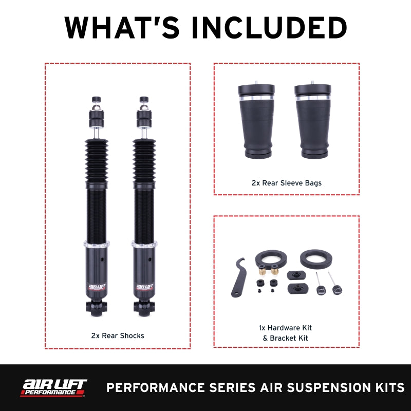 Air Lift Performance 2005-2014 Ford Mustang (S197) Rear Kit (3/8 Fittings Not Included) - 76515