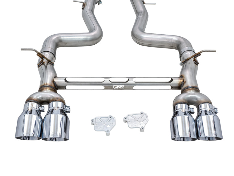 AWE Tuning BMW F8X M3/M4 Track Edition Cat-Back Exhaust - Chrome Silver Tips - 3020-42082