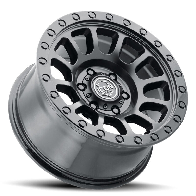 ICON Hulse 17 X 8.5 / 6 X 5.5 / 25mm Offset / 5.75in BS Double Black - 8017859057DB