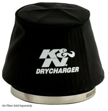 Load image into Gallery viewer, K&amp;N Black Drycharger 6.25in Base ID / 4.375in Top ID / 4.125in Height Air Filter Wrap - RU-5163DK