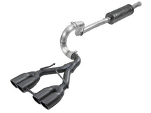 Load image into Gallery viewer, aFe Rebel Series 2.5in. 304 SS C/B Exhaust System 2018 Jeep Wrangler (JL) V6-3.6L - Black Tip - 49-38071-B