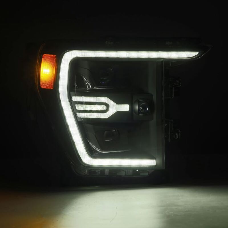 AlphaRex 21-22 Ford F150 Luxx-Series Projector Headlights Black w/Activ Light/Seq Signal - 880139