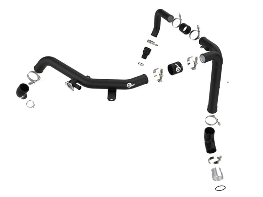 aFe 21-22 Ford Bronco V6-2.7Ltt BladeRunner Alum Hot Charge Pipe - Black - 46-20588-B