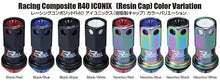 Load image into Gallery viewer, Project Kics 16+4 Locks Neocro R40 Iconix W/ Plastic Cap (Black) - 12X1.25 - WRIF13NK