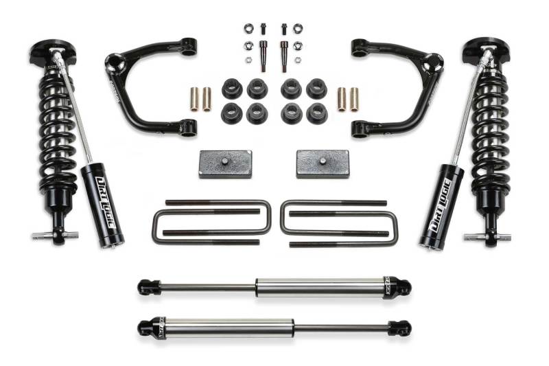 Fabtech 19-21 GM C/K1500 P/U Diesel 3in Uniball UCA Sys w/Dl 2.5 Resi & 2.25 - K1168DL