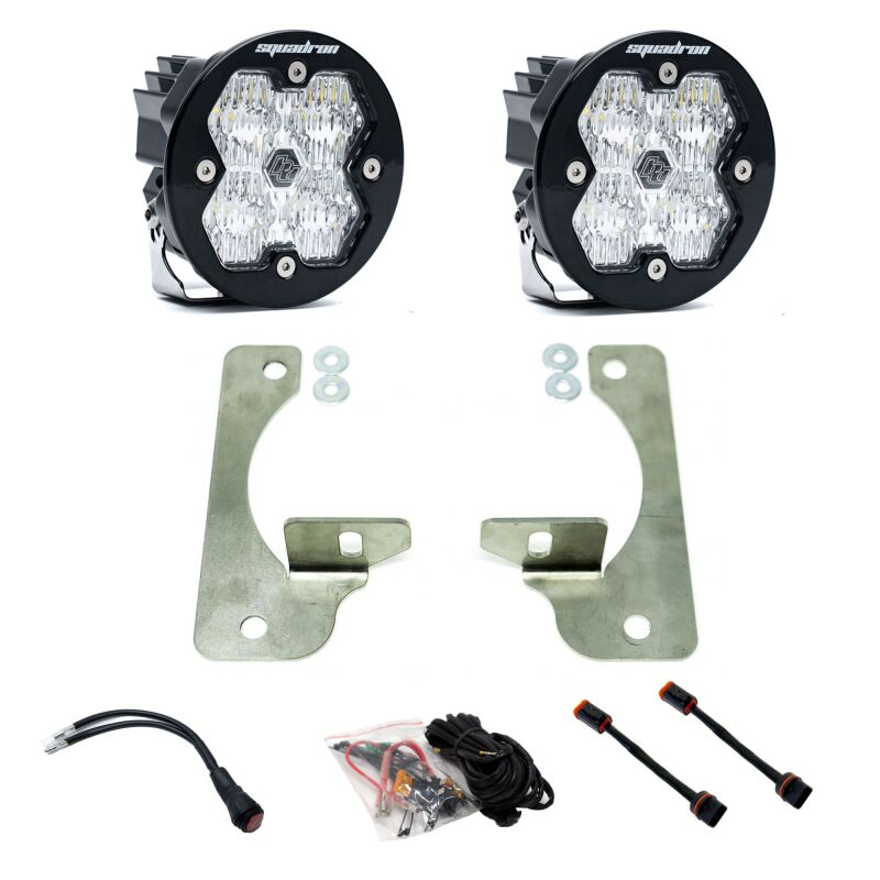 Baja Designs 18-25 JL/JT / 20-25 Gladiator Rubicon Bumper Squadron-R Sport 2.0 Fog Kit (WC) - Clear - 440047