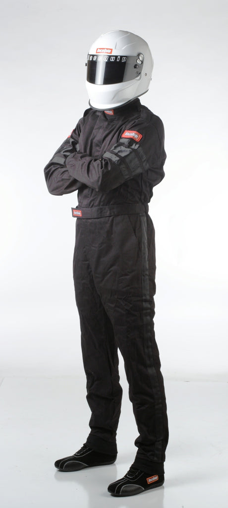 RaceQuip Black SFI-1 1-L Suit - Small - 110002