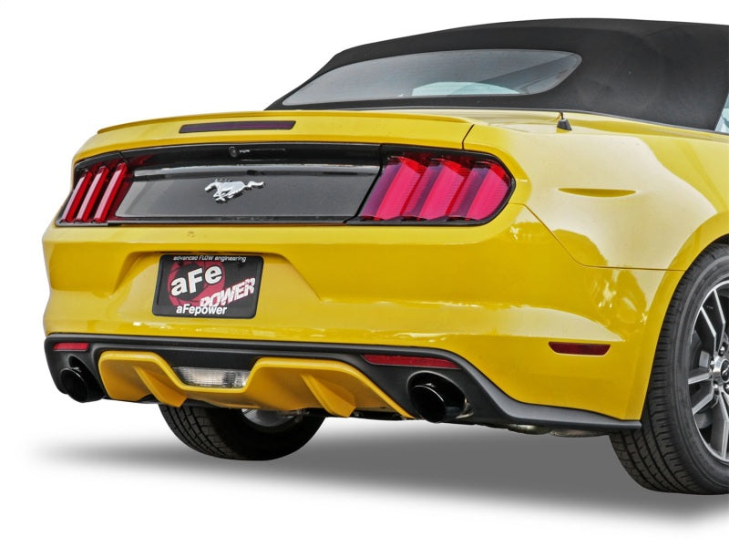 aFe MACHForce XP 2.5in 409 Stainless Axle Back Exhaust w/ Black Tips 15-17 Ford Mustang I4-2.3L (t) - 49-43085-B