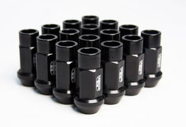 BLOX Racing Street Series Forged Lug Nuts - Black 12 x 1.5mm - Set of 20 (New Design) - BXAC-00104-SSBK
