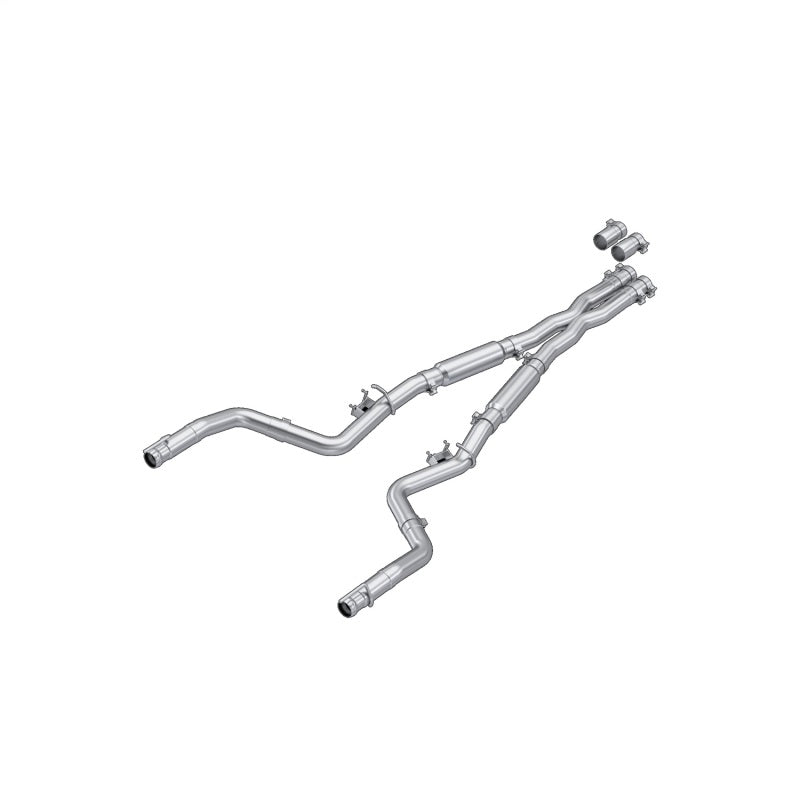 MBRP 17-23 Dodge Challenger 5.7L HEMI T304SS 3in Cat-Back Dual Split - Street Version - S7103304
