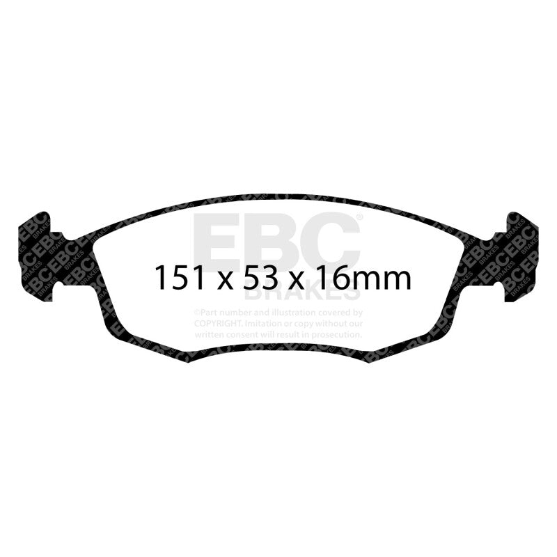 EBC 11+ Fiat 500 1.4 (ATE Calipers) Redstuff Front Brake Pads - DP31879C