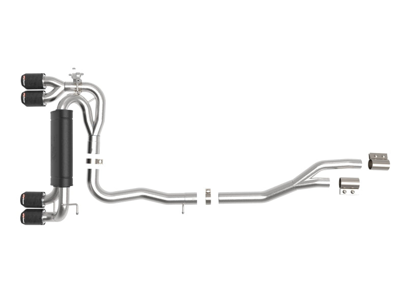 aFe MACHForce XP Exhausts Cat-Back SS 19-21 BMW M2 Competition L6-3.0L w/Carbon Fiber Tips - 49-36350-C
