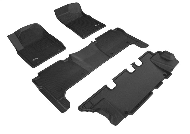 3D MAXpider 17-18 Nissan Armada w/ Bench 2nd Row Kagu Black Full Set - L1NS10001509