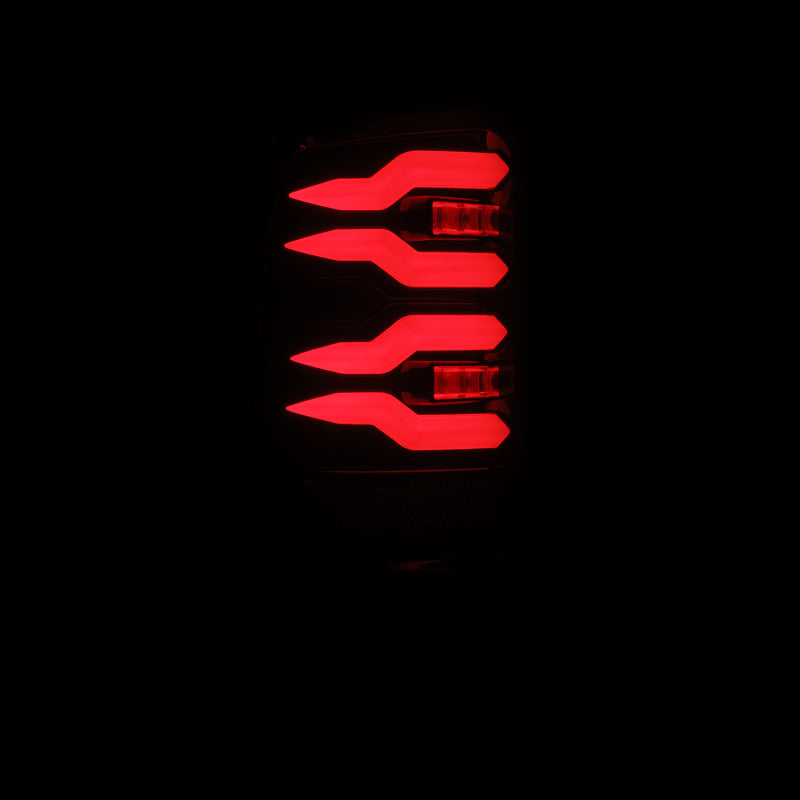 AlphaRex 94-01 Dodge Ram 1500/2500/3500 LUXX-Series LED Tail Lights - Black/Red - 643003