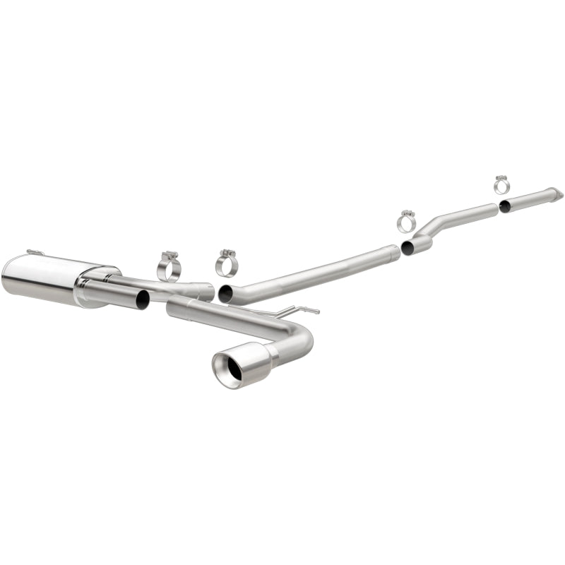 MagnaFlow Cat Back, SS, 2.5in, Street, Single Straight Pass. Polished 4in Tip, 2015 Ford Fusion 2.5L - 19096
