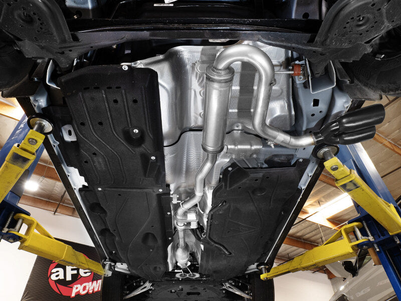 aFe Rebel Series 2-1/2in 304 Stainless Steel Cat-Back w/ Black Tip Ford Maverick 22-26 L4-2.5L FWD - 49-33155-B