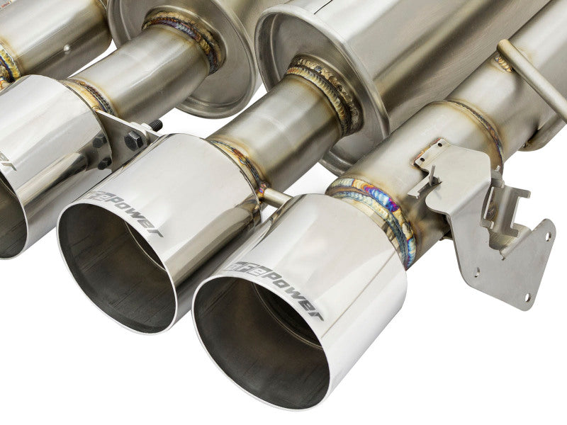 aFe MACHForce XP 3in-2 1/2in Axle Back 304SS Exhaust w/ Polished Tips 14-17 Chevy Corvette V8-6.2L - 49-34056-P